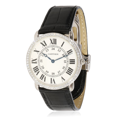 Cartier Ronde Louis Cartier WR000551 Unisex Watch in 18kt White Gold