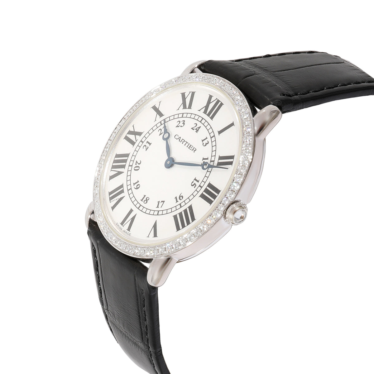 Cartier Ronde Louis Cartier WR000551 Unisex Watch in 18kt White Gold