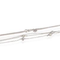 3-Chain 16 Station Mixed Fancy Cut Diamond  Necklace in 18k White Gold 1.5 CTW