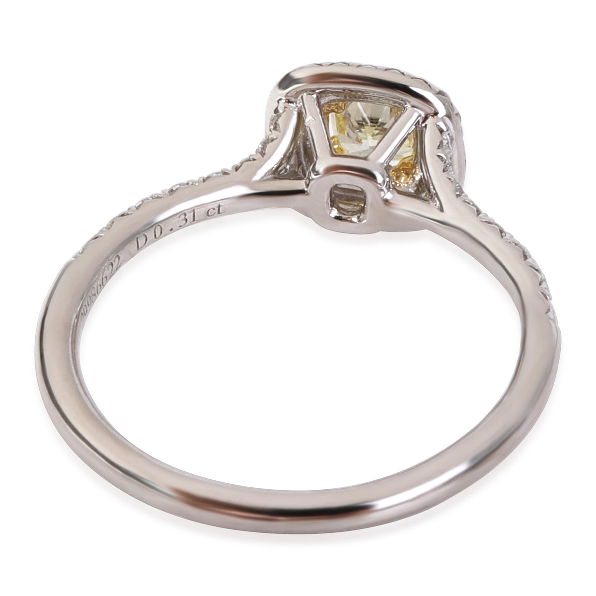 Tiffany & Co. Soleste Fancy Yellow Diamond Engagement Ring in Platinum 0.56 ctw
