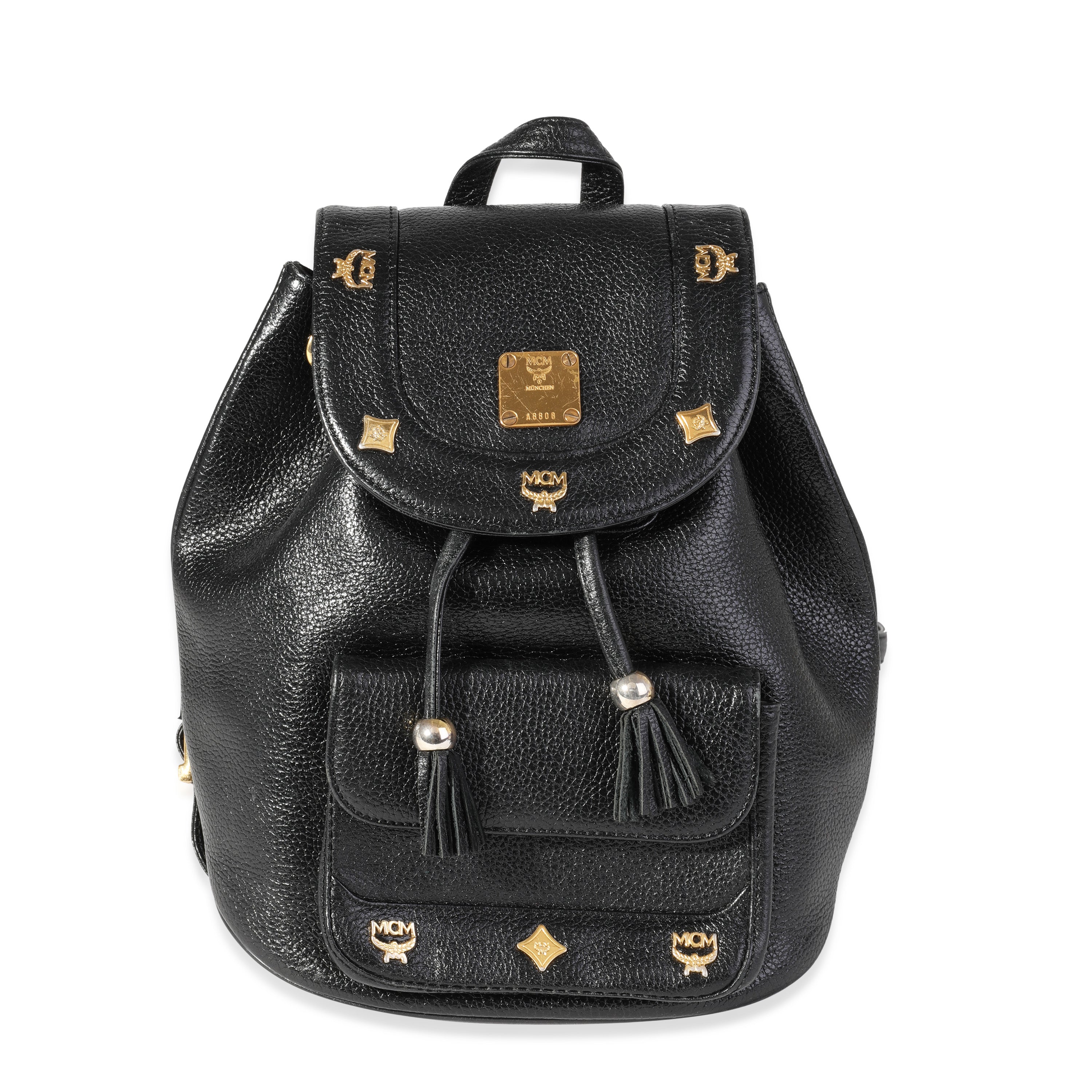 Leather backpack MCM Black in Leather - 31581321