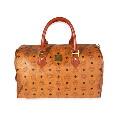 MCM Vintage Cognac Visetos Duffle Bag