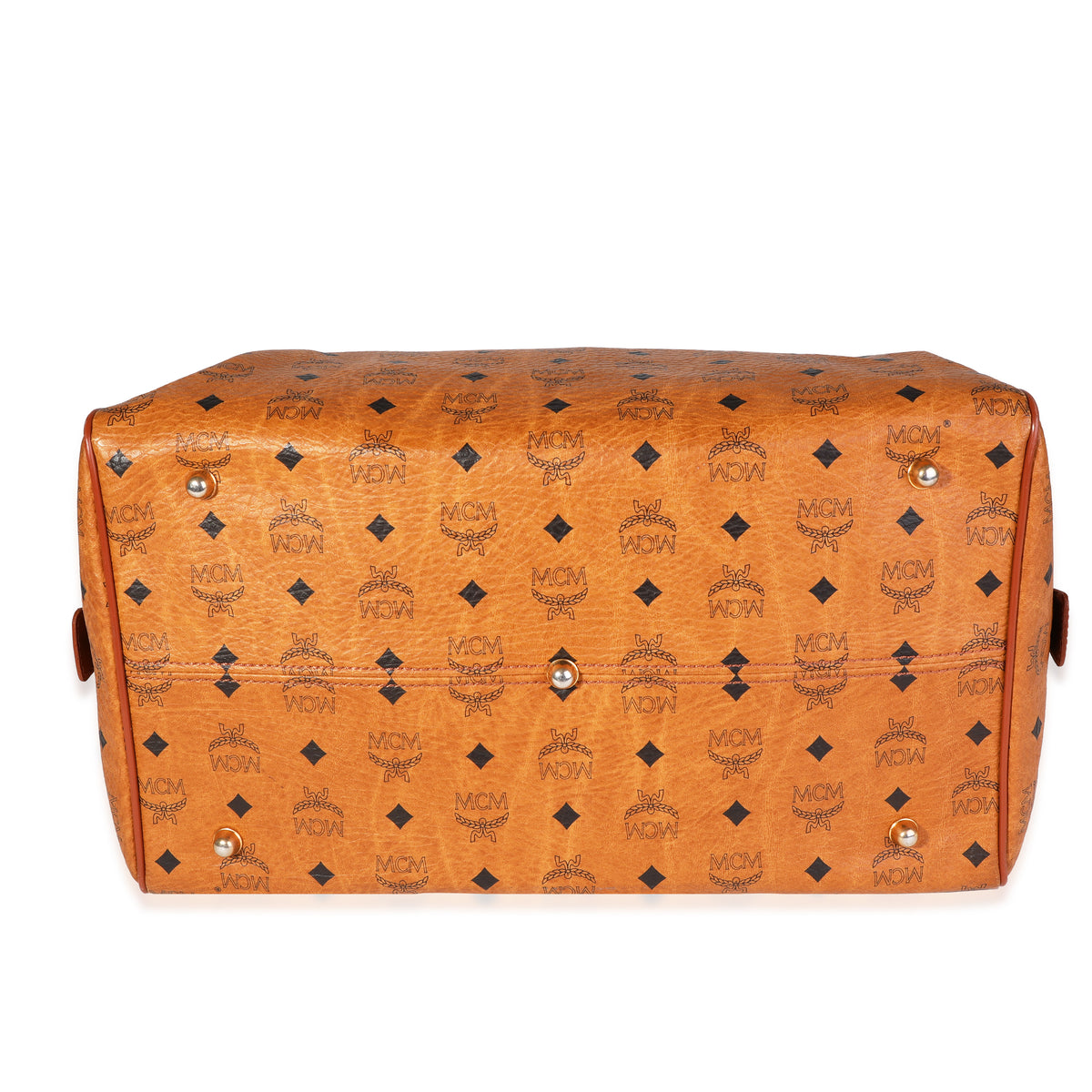 MCM Vintage Cognac Visetos Duffle Bag