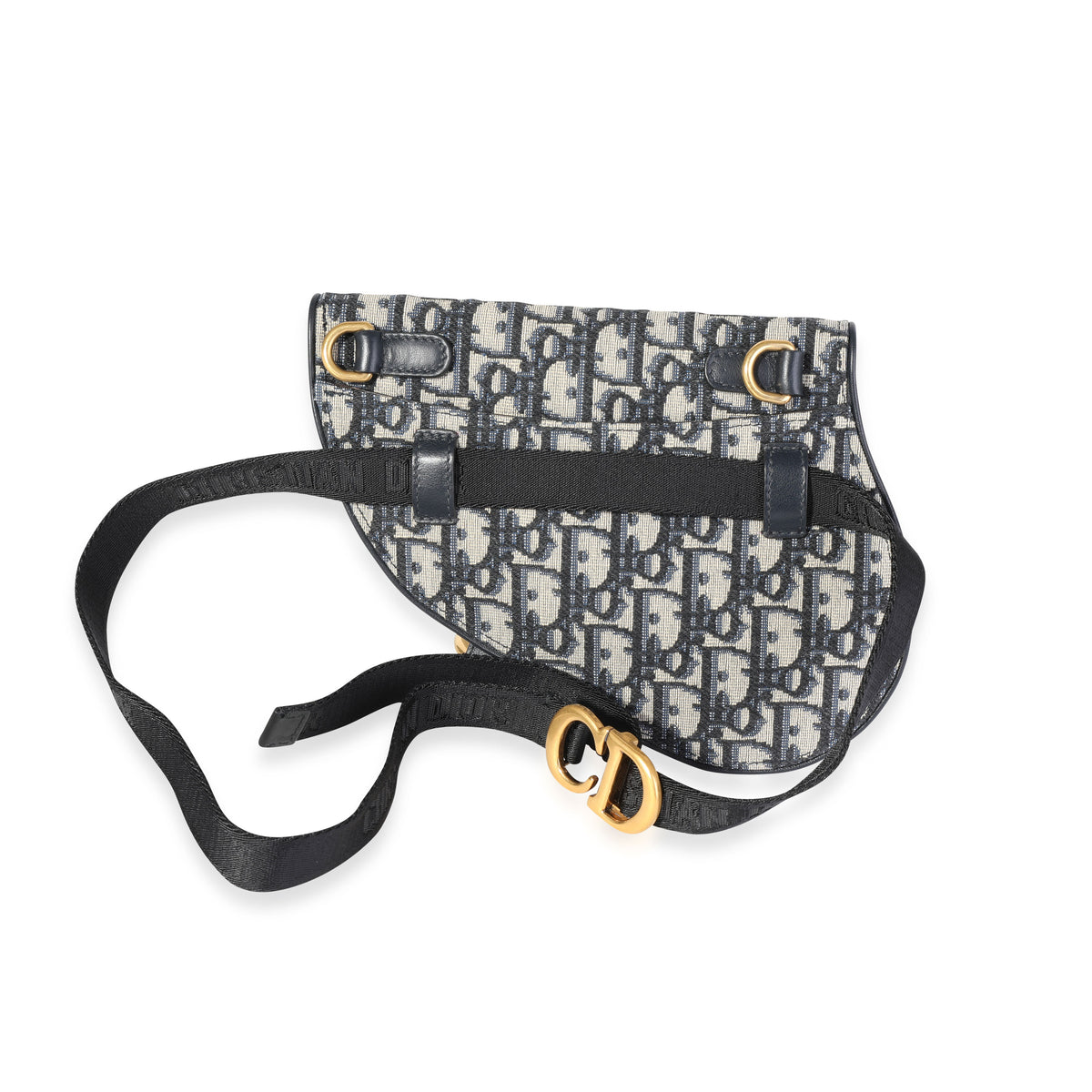 Dior Saddle Belt Bag Oblique Jacquard Beige/Black in Jacquard