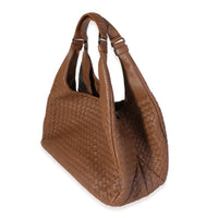 Bottega Veneta Brown Intrecciato Leather Large Campana Bag