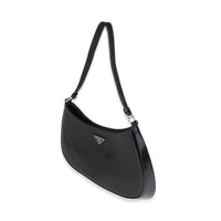 Prada Black Brushed Leather Cleo Bag