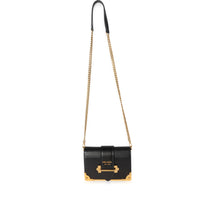 Prada Black City Calf & Saffiano Leather Cahier Bag