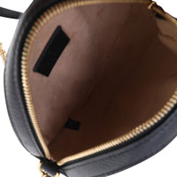 Gucci Black Leather & Web Round Ophidia Mini Bag