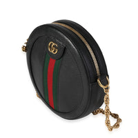 Gucci Black Leather & Web Round Ophidia Mini Bag