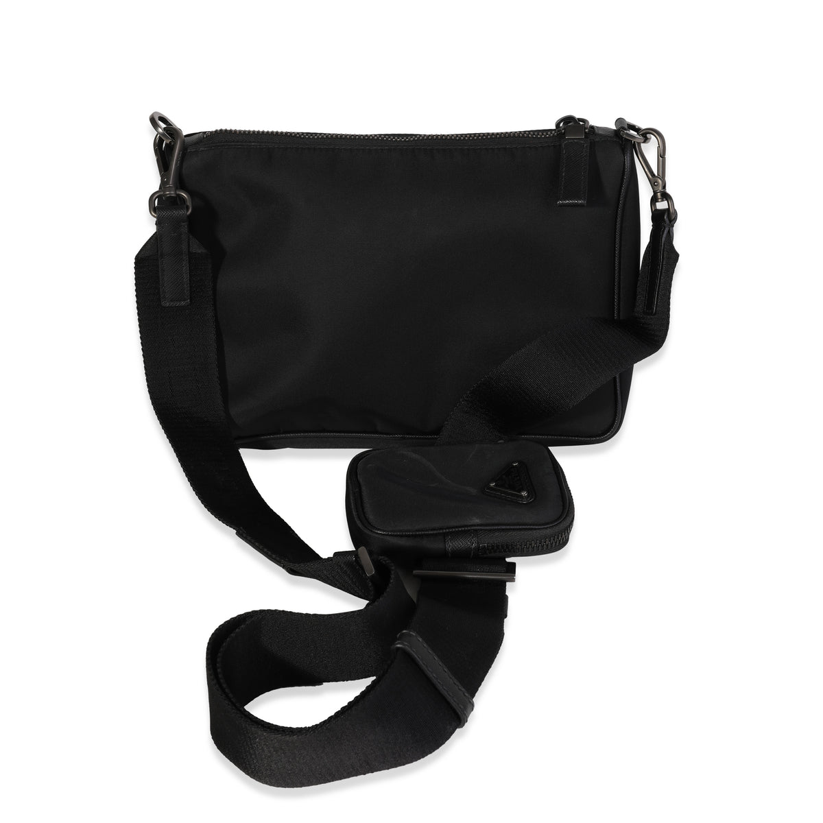 Prada Black Re-Nylon & Saffiano Leather Trim Shoulder Bag, myGemma, SG