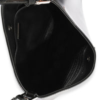 Black Brushed Leather Cleo Bag