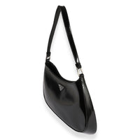 Black Brushed Leather Cleo Bag