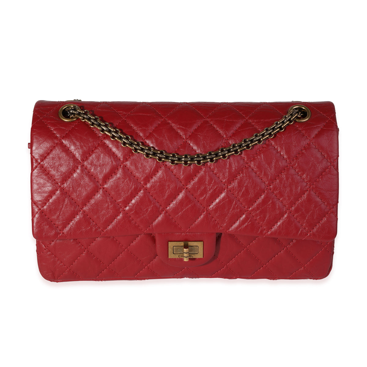 Chanel Red Quilted Aged Calfskin Reissue 2.55 226 Double Flap Bag