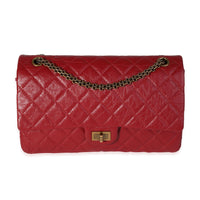 Chanel Red Quilted Aged Calfskin Reissue 2.55 226 Double Flap Bag