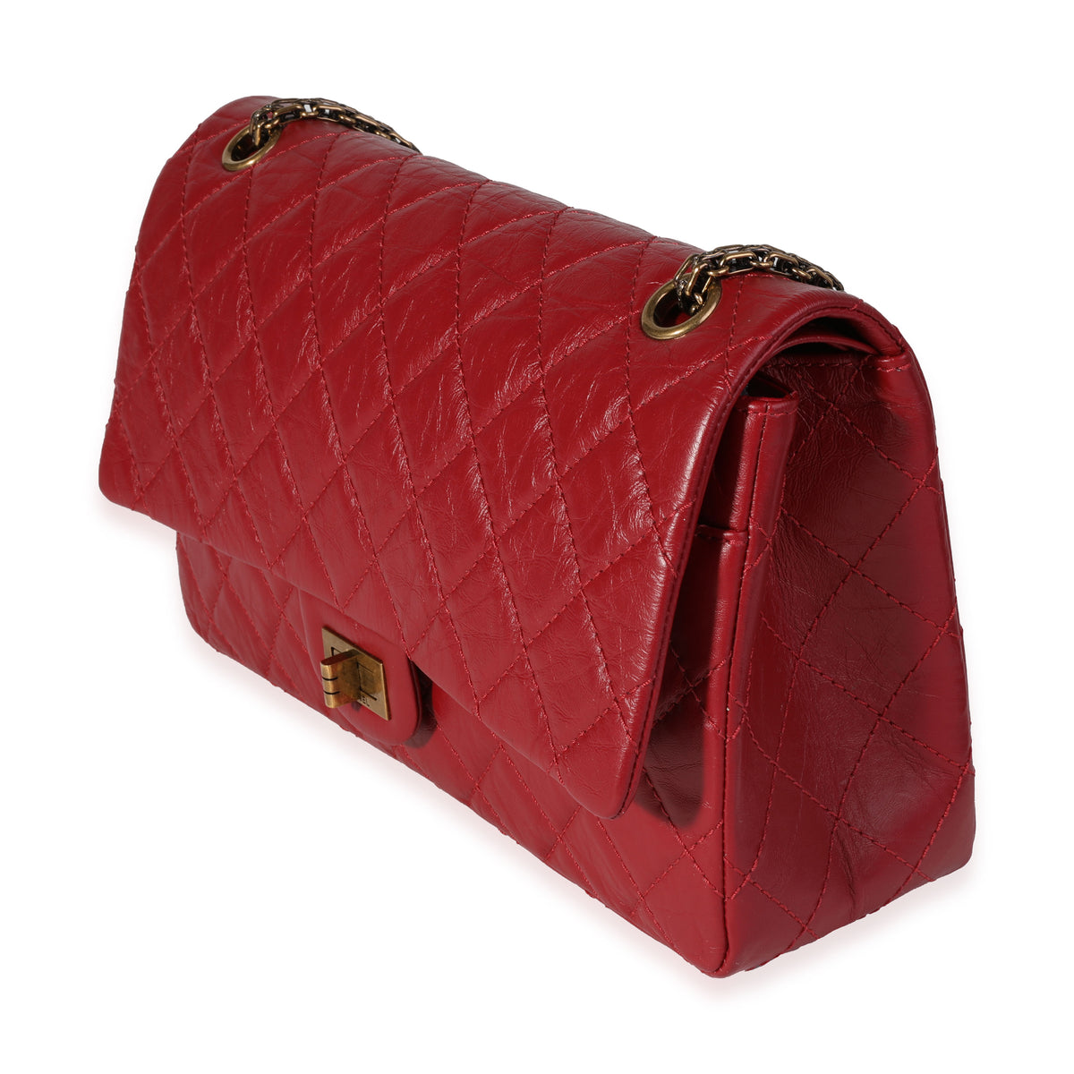 Chanel Red Quilted Aged Calfskin Reissue 2.55 226 Double Flap Bag, myGemma
