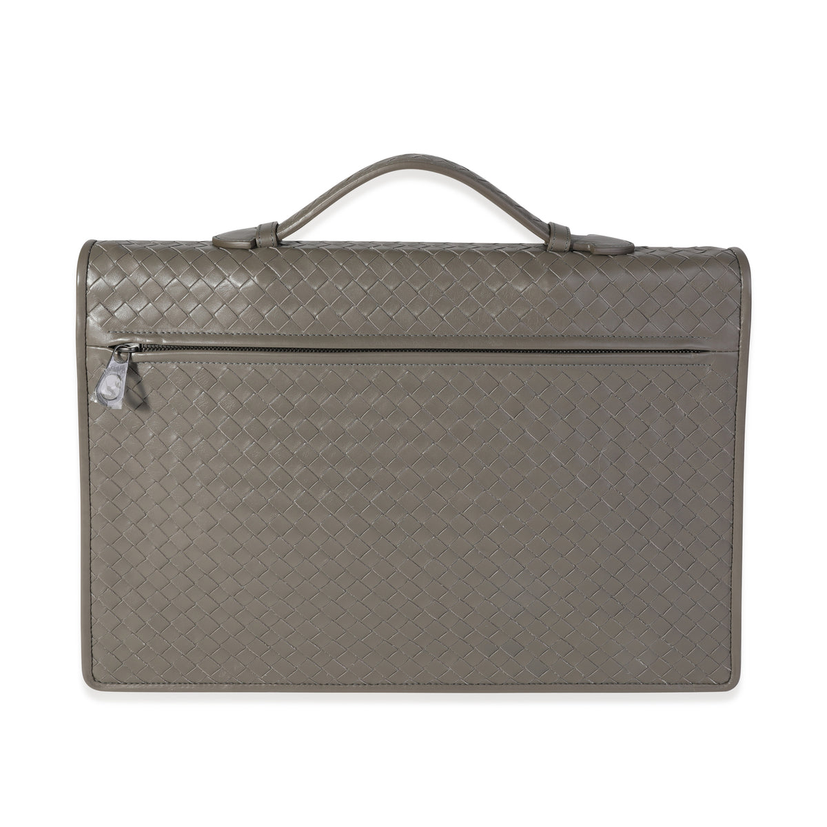 Bottega Veneta Taupe Intrecciato Leather Briefcase Bag