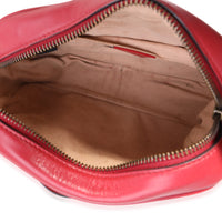 Gucci Red Matelassé Leather Mini Marmont Shoulder Bag