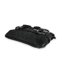 Gucci Black GG Canvas Horsebit Clutch