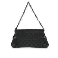 Gucci Black GG Canvas Horsebit Clutch