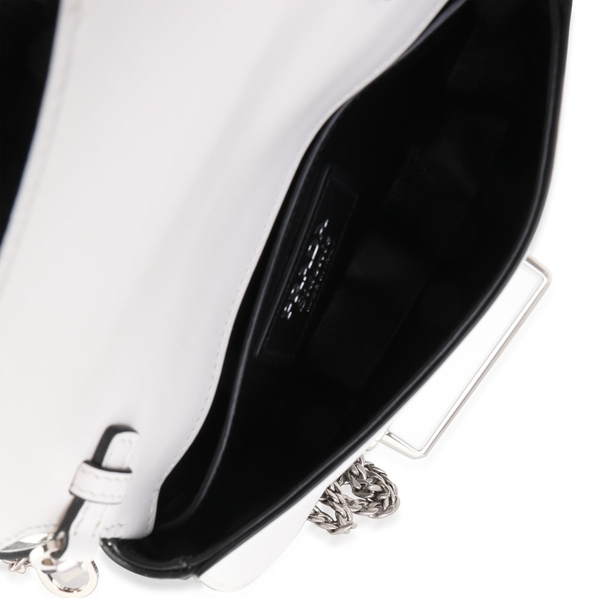 Prada Black & White City Calf Leather Sidonie Belt Bag