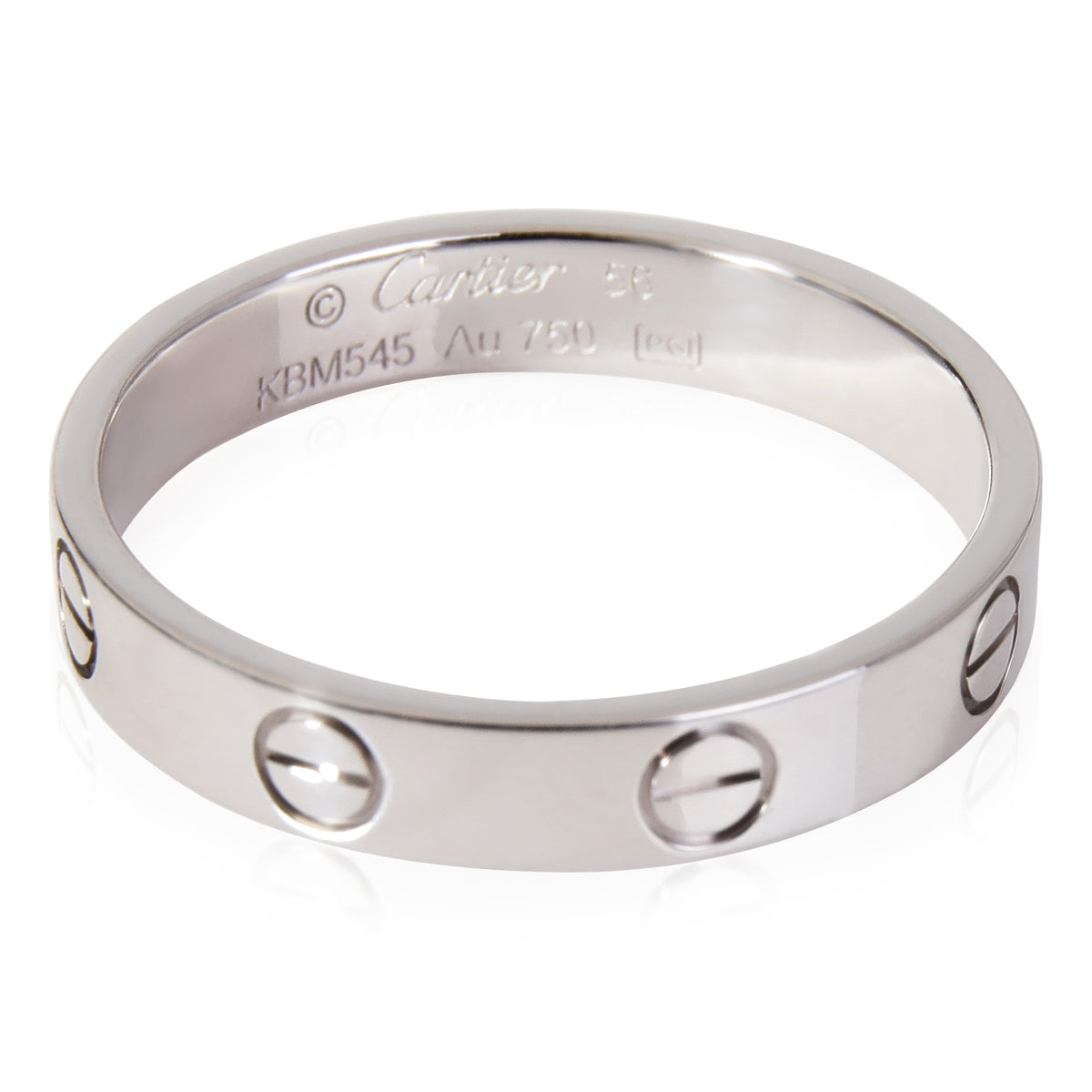 Cartier Love Wedding Band in 18k White Gold