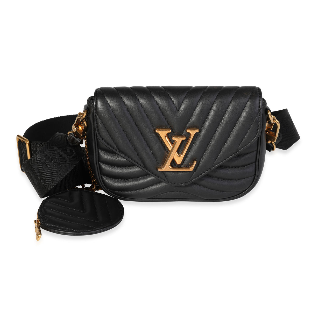 Louis Vuitton Black Quilted Leather New Wave Multi-Pochette