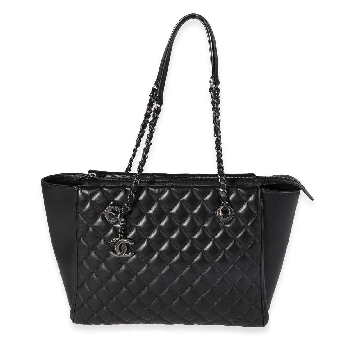 Chanel Black Quilted Calfskin Paris-Cosmopolite Shopping Tote