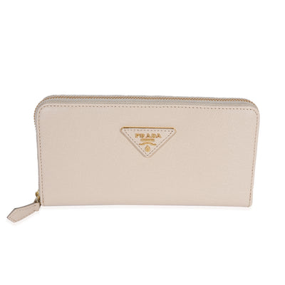 Prada Cammeo Saffiano Lux Zip-Around Wallet