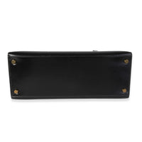 Hermès Vintage Black Box Calf Sellier Kelly 28 GHW