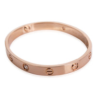 Cartier Love Bracelet 4 Diamonds in Rose Gold, Size 17