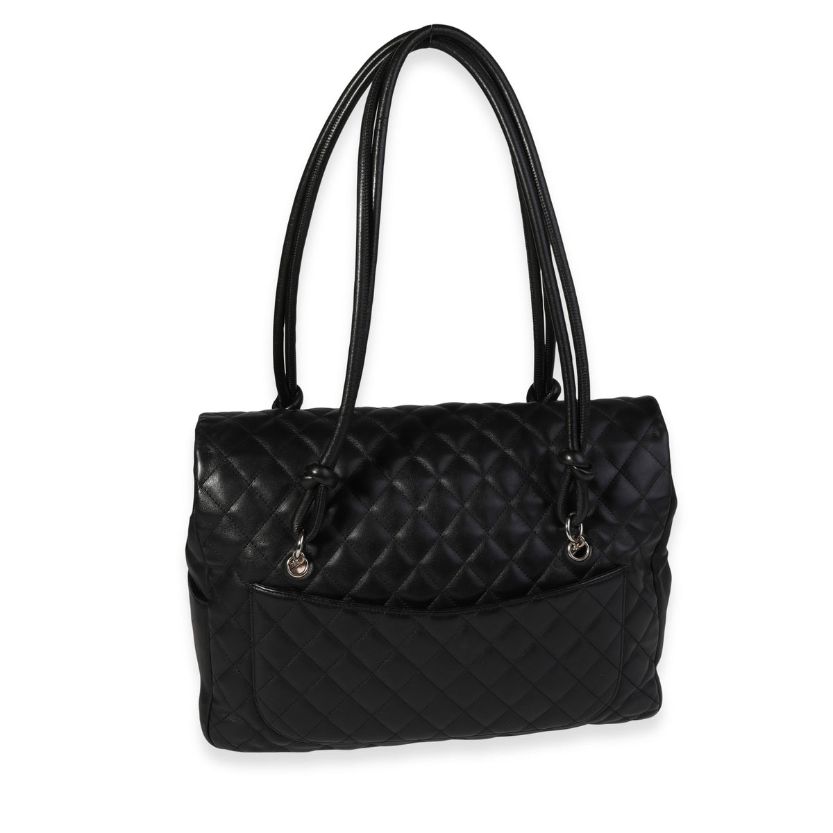 Chanel Black Quilted Lambskin Ligne Cambon Flap Bag