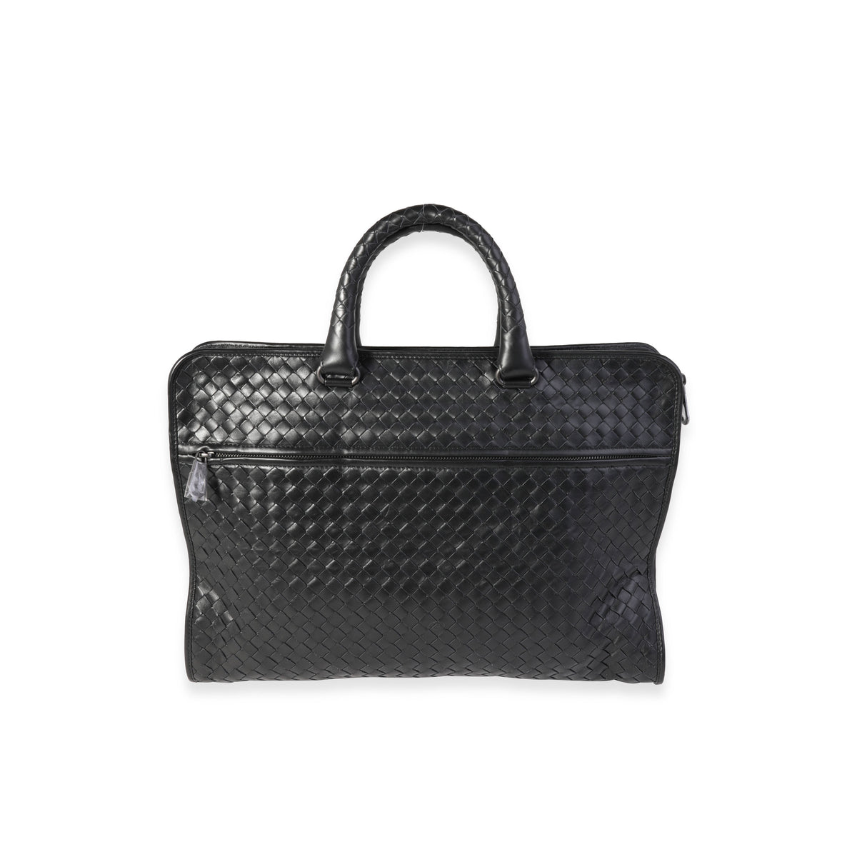 Bottega Veneta Pre-owned Intrecciato Leather Briefcase - Black