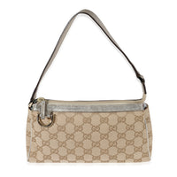 Gucci Metallic GG Canvas & Leather Abbey Pochette