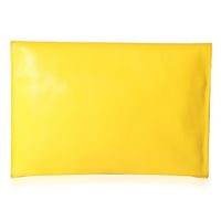 Balenciaga Yellow Leather Padlock Clutch