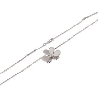 Van Cleef & Arpels Frivole Large Necklace in 18K White Gold 0.16 Ctw