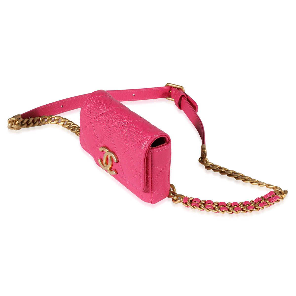 Chanel Dark Pink Quilted Caviar Melody Belt Bag, myGemma, DE