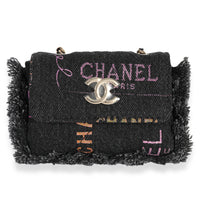 Chanel Black and Multicolor Quilted Denim Mood Belt Bag