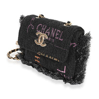 Chanel Black and Multicolor Quilted Denim Mood Belt Bag