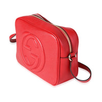 Gucci Red Pebbled Leather Soho Disco Crossbody