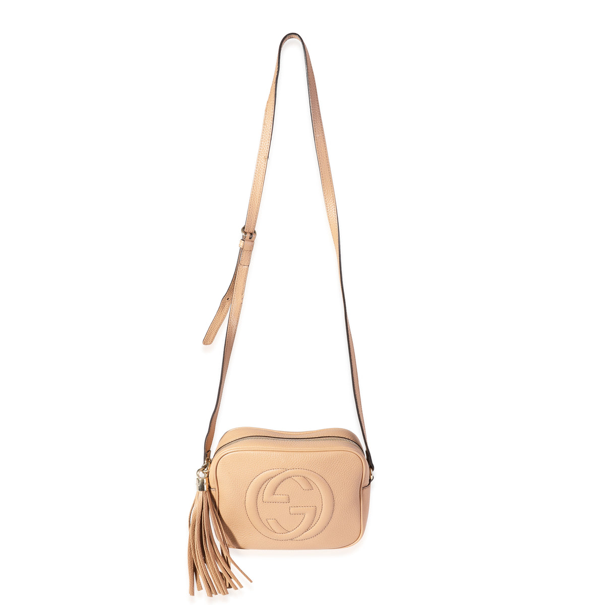 Gucci Beige Pebbled Leather Soho Disco Crossbody