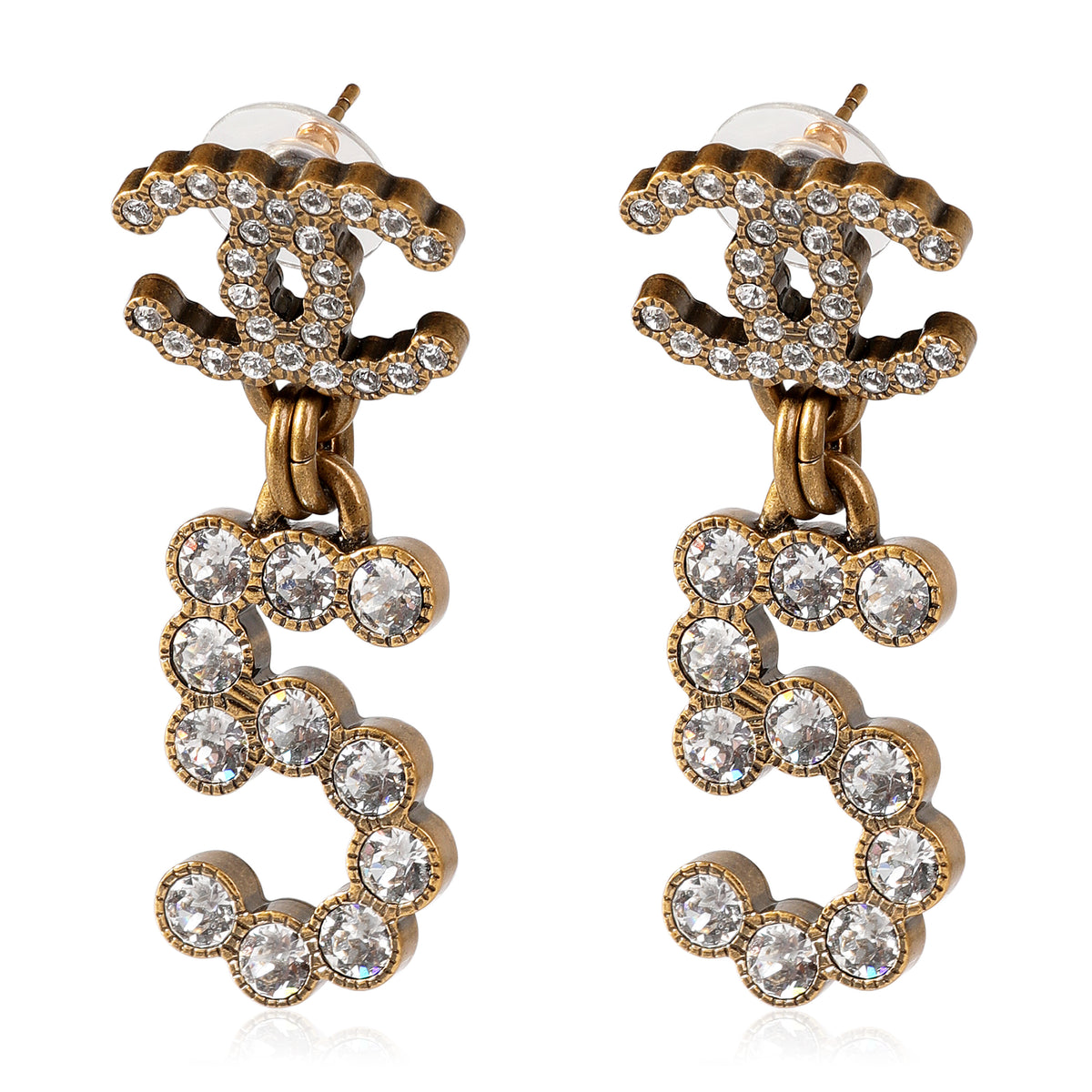 chanel earrings cc logo real gold
