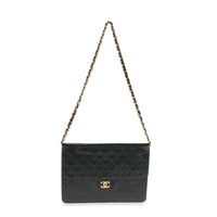 Chanel Vintage Black Quilted Lambskin Single Flap Bag