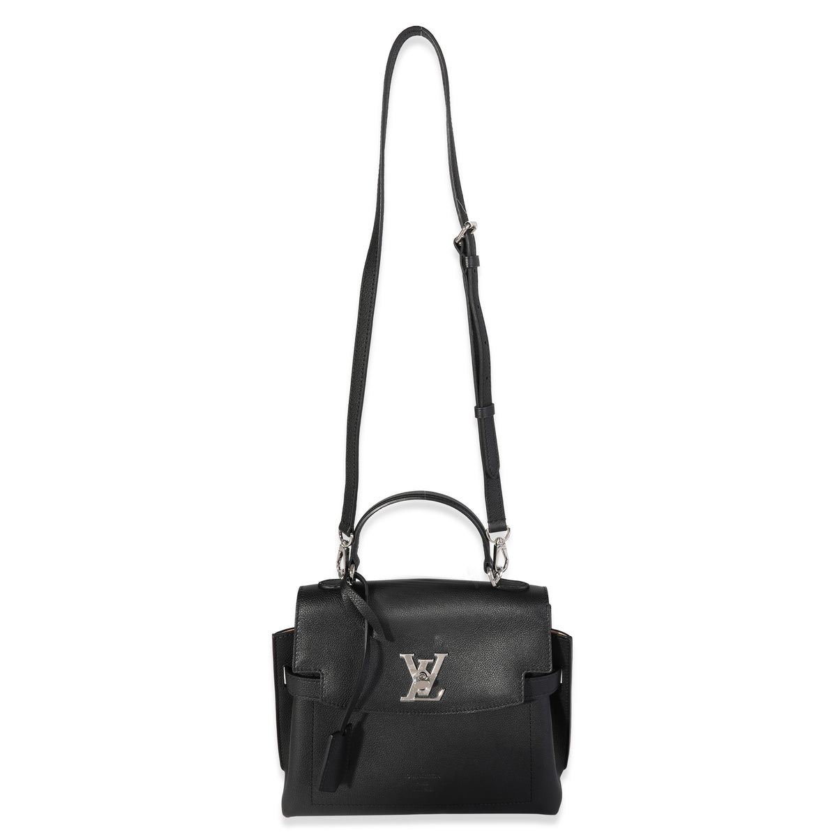 Louis Vuitton Black Soft Calfskin Lockme Ever Bb Silver Hardware, 2020, Womens Handbag