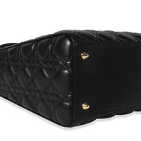 Dior Black Cannage Quilted Lambskin Medium Lady Dior Bag