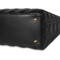 Dior Black Cannage Quilted Lambskin Medium Lady Dior Bag