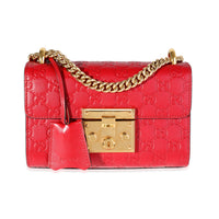 Gucci Hibiscus Guccissima Leather Small Padlock Shoulder Bag