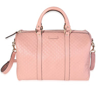 Gucci Pink Microguccissima Leather Medium Boston Bag