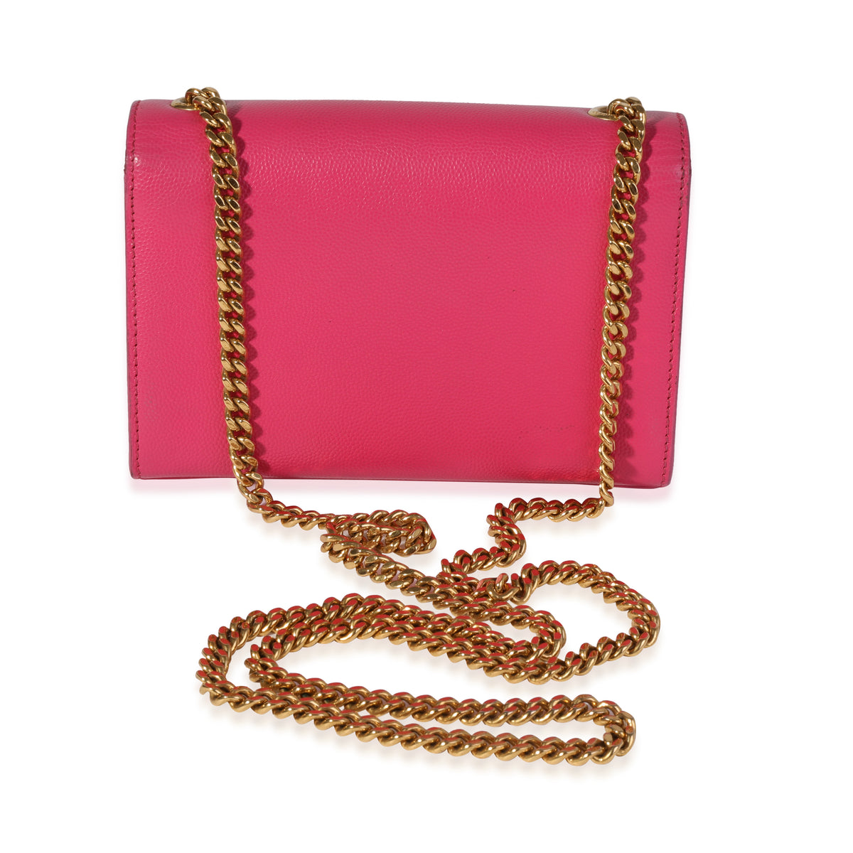 Hot Pink Grain De Poudre Small Kate Chain Bag