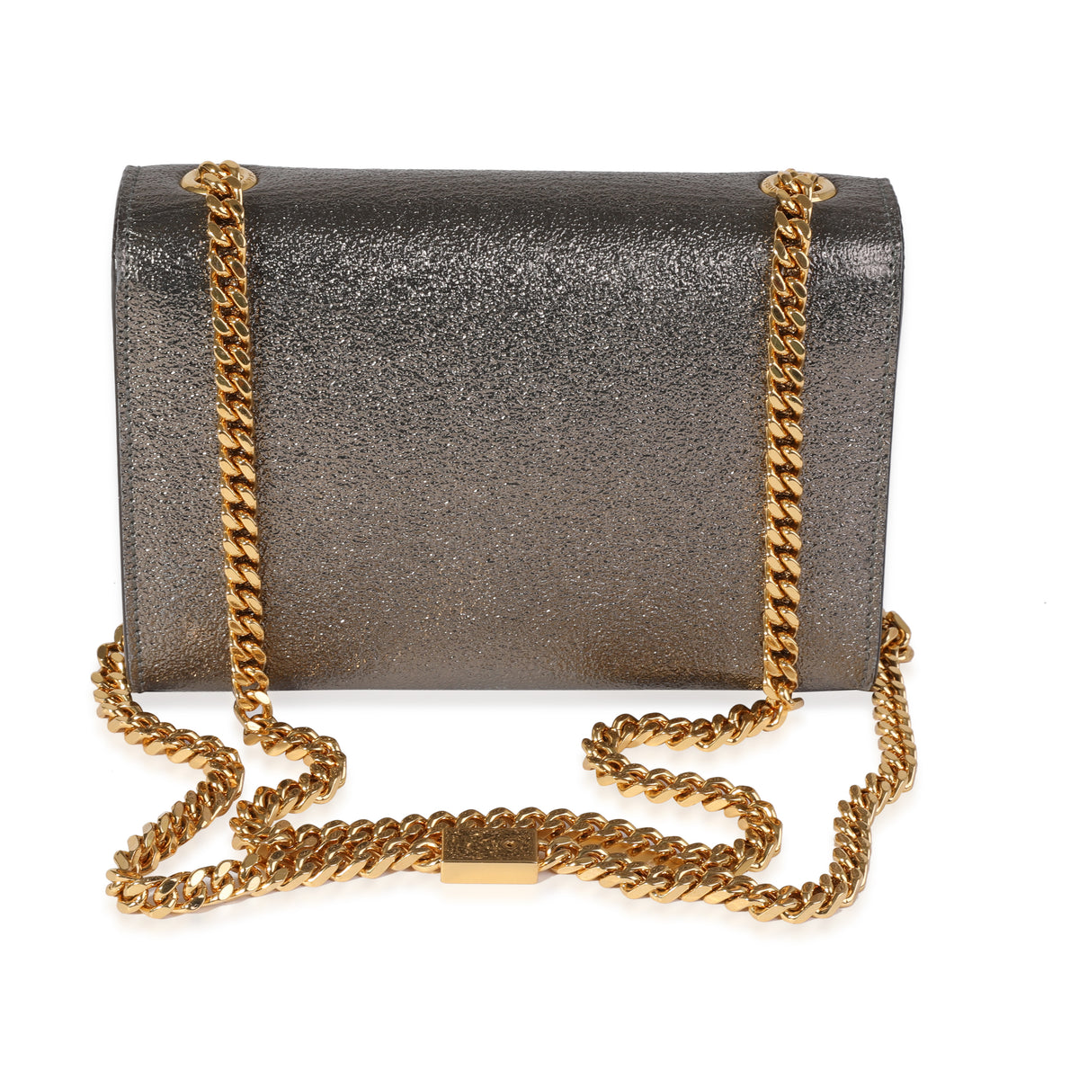 Saint Laurent Metallic Pewter Small Kate Chain Bag