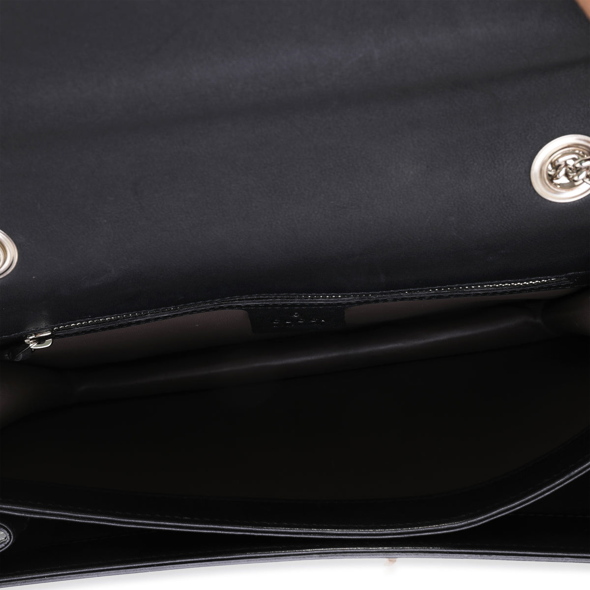 Gucci Black Polished Leather Interlocking G Shoulder Bag, myGemma, DE